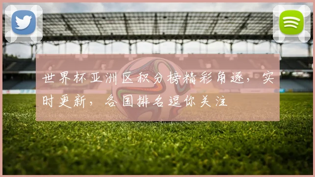 世界杯亚洲区积分榜精彩角逐，实时更新，各国排名逗你关注